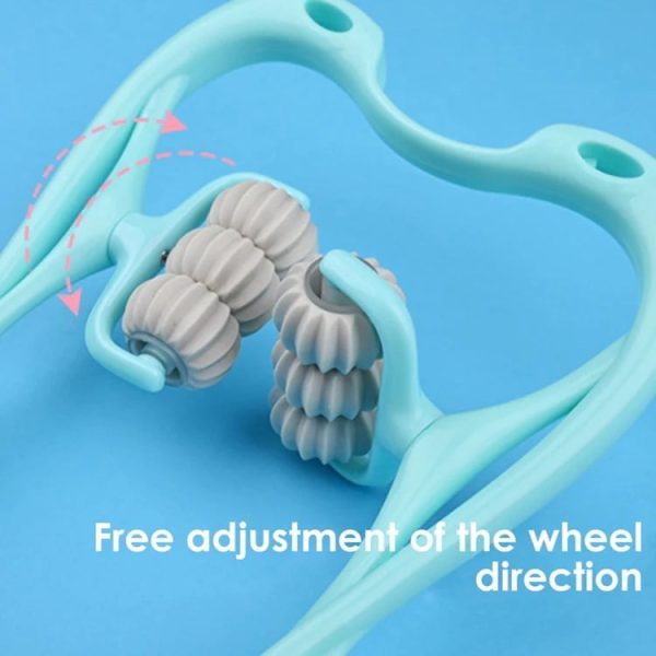 6-Wheel Pressure Point Neck & Body Massager – Handheld, Portable Relief for Neck, Back, Shoulder & Foot Pain (Random Color)