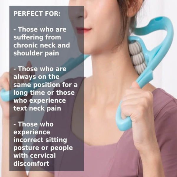 6-Wheel Pressure Point Neck & Body Massager – Handheld, Portable Relief for Neck, Back, Shoulder & Foot Pain (Random Color)