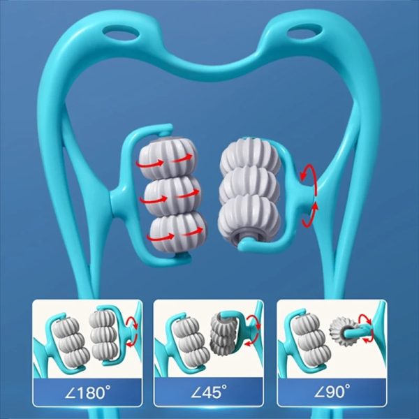 6-Wheel Pressure Point Neck & Body Massager – Handheld, Portable Relief for Neck, Back, Shoulder & Foot Pain (Random Color)