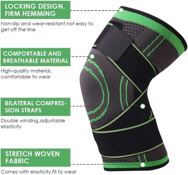 Adjustable Knee Support Band with 3D Weaving – Comfortable Protection for Men & Women During Exercise, Work, or Recovery