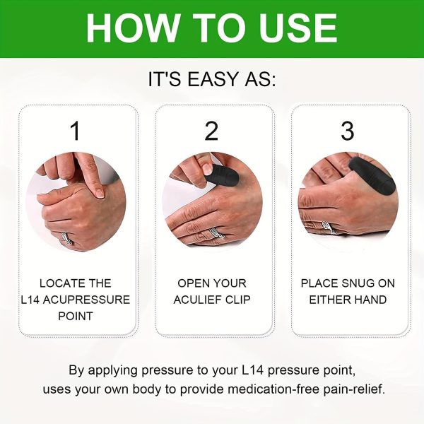 Original LI4 Acupressure Hand Clip – Natural Relief for Stress, Headaches, Tension & Migraine – 2-Piece Set