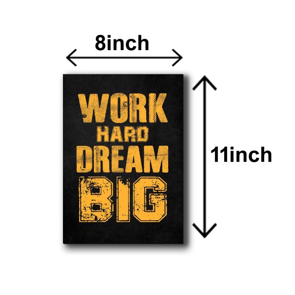 Set of 6 Motivational Wall Art Frames – Stickable Wooden Canvas Photo Tiles for Home & Office Decor (8x11 Inches)