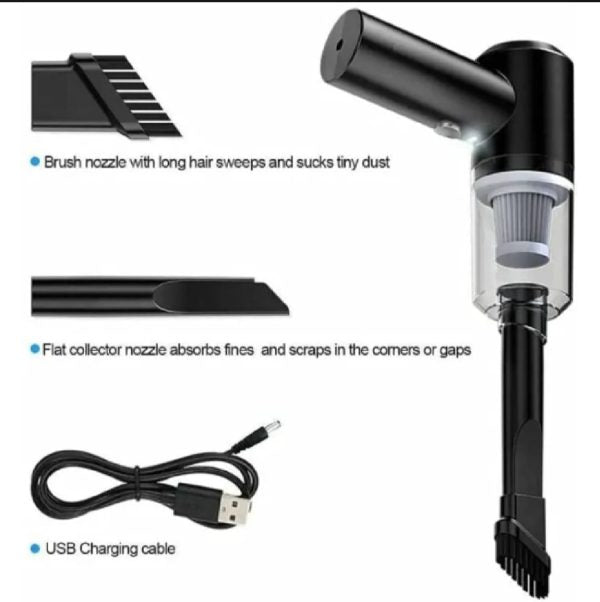 3-in-1 Powerful Cordless Handheld Vacuum Cleaner | Wet & Dry | 6000PA Suction | For Car, Sofa, Carpet & Home