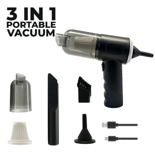 3-in-1 Powerful Cordless Handheld Vacuum Cleaner | Wet & Dry | 6000PA Suction | For Car, Sofa, Carpet & Home